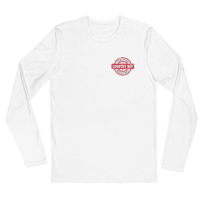 Certified Country Boy - Long Sleeve Fitted Crew - Image 3