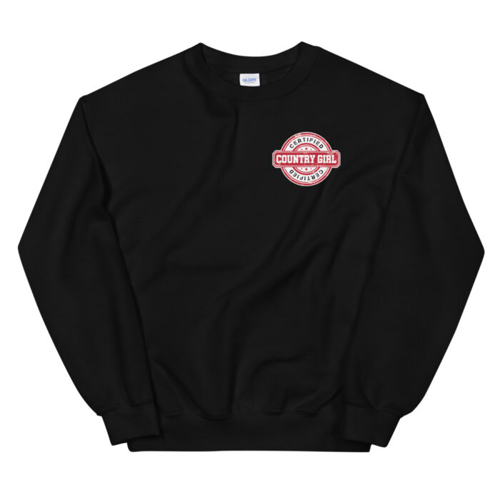unisex crew neck sweatshirt black front 603957f89a96b