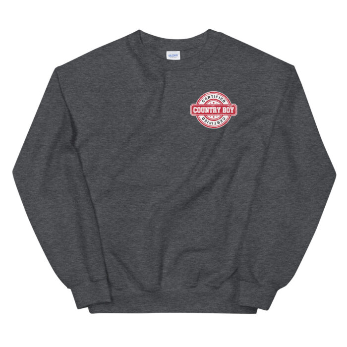 unisex crew neck sweatshirt dark heather front 60395744f1287