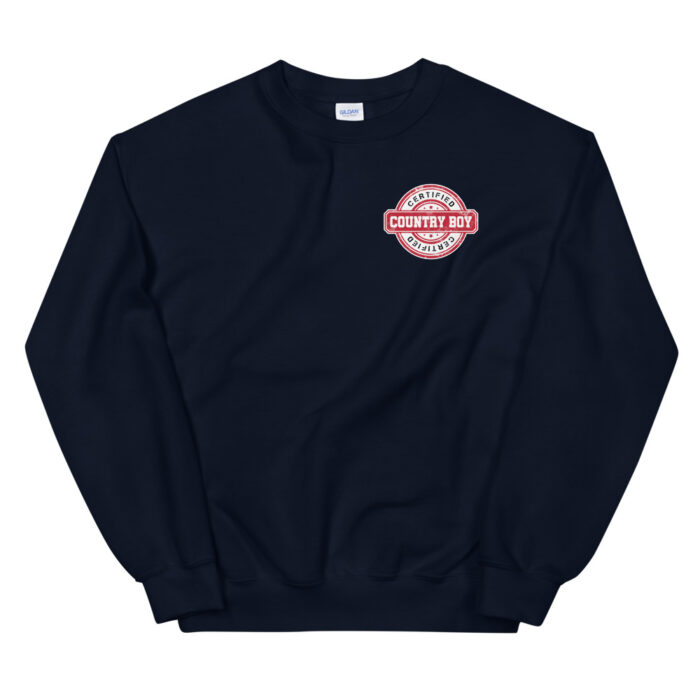 unisex crew neck sweatshirt navy front 60395744f0c55