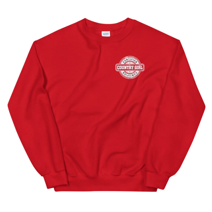 unisex crew neck sweatshirt red front 603957f89c120