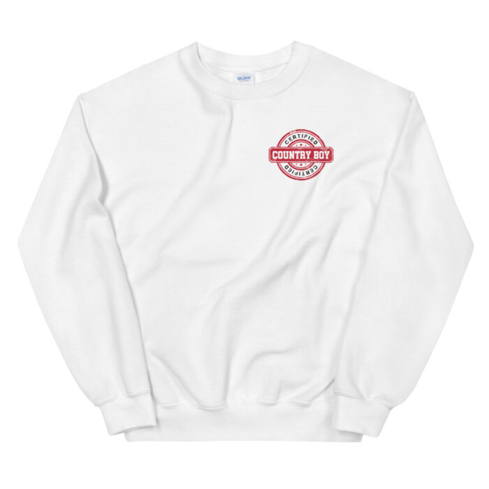 unisex crew neck sweatshirt white front 60395744eedb7