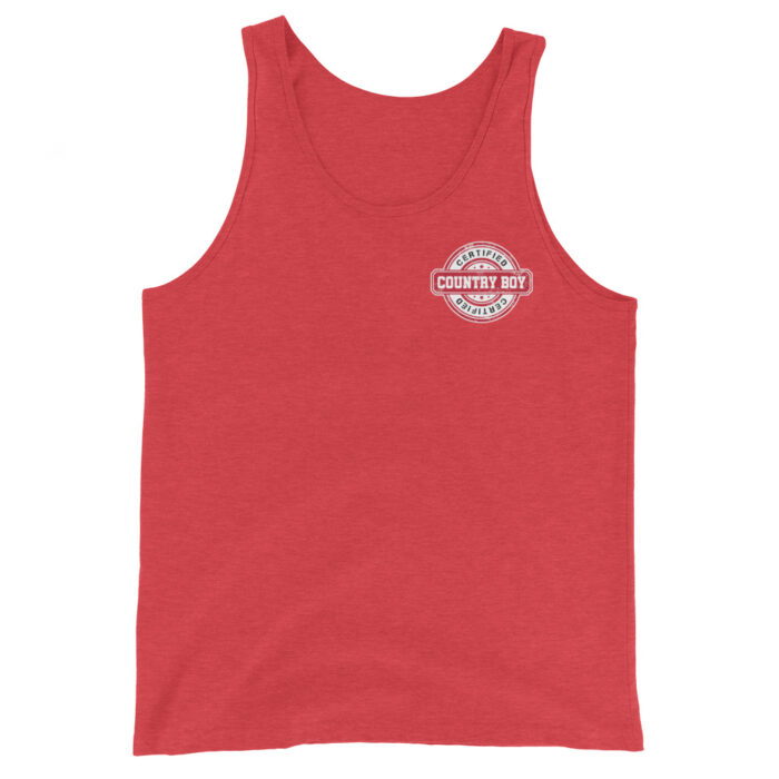 unisex premium tank top red triblend front 6039545bb00e4