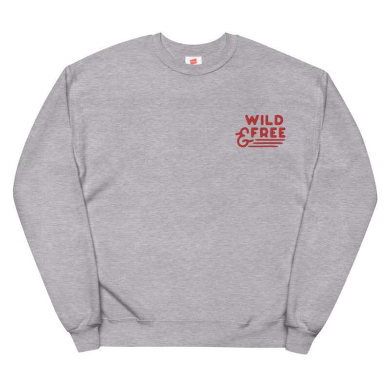 unisex fleece sweatshirt light steel front 61767cc0c6db9