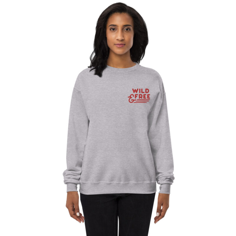 unisex fleece sweatshirt light steel front 61767cc0c716e