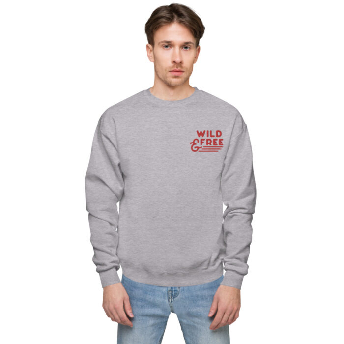unisex fleece sweatshirt light steel front 61767cc0c72d9