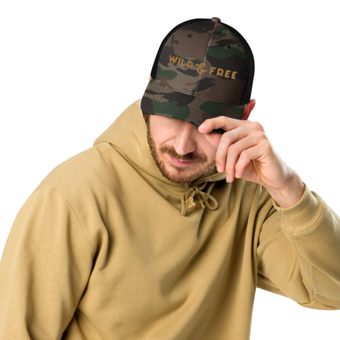 Wild & Free - Camo Trucker Hat - Image 2