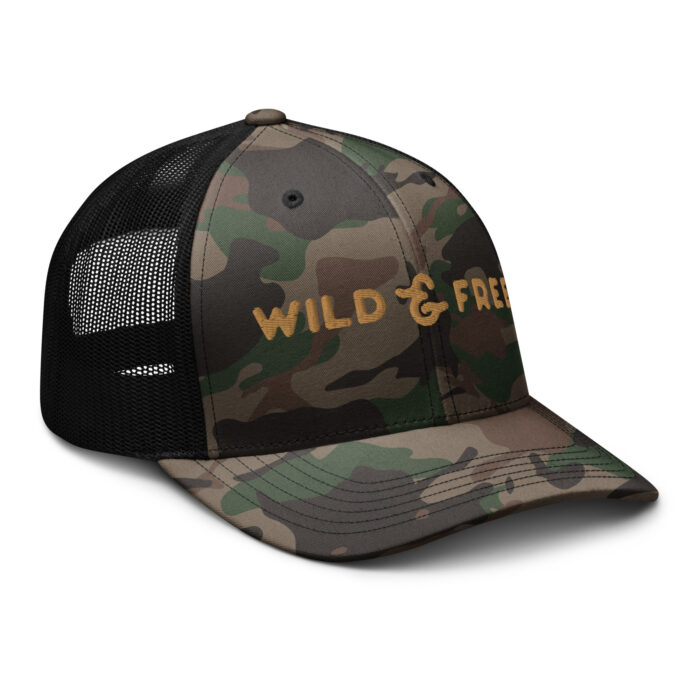 camouflage trucker hat camo black right front 648b4503d6941