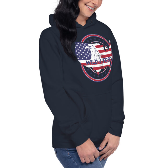 unisex premium hoodie navy blazer right front 6486e4aa57b62