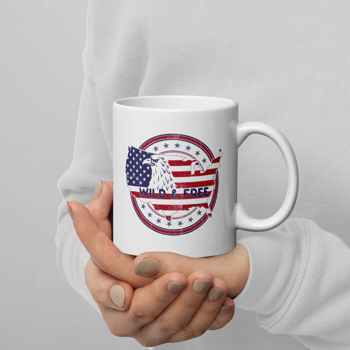 Land of the Free - White Glossy Mug - Image 4