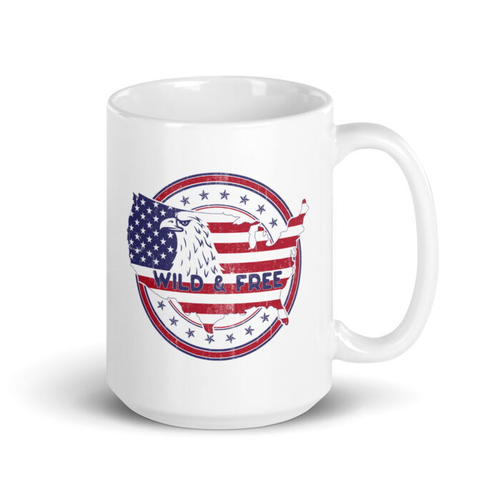 Land of the Free - White Glossy Mug - Image 5