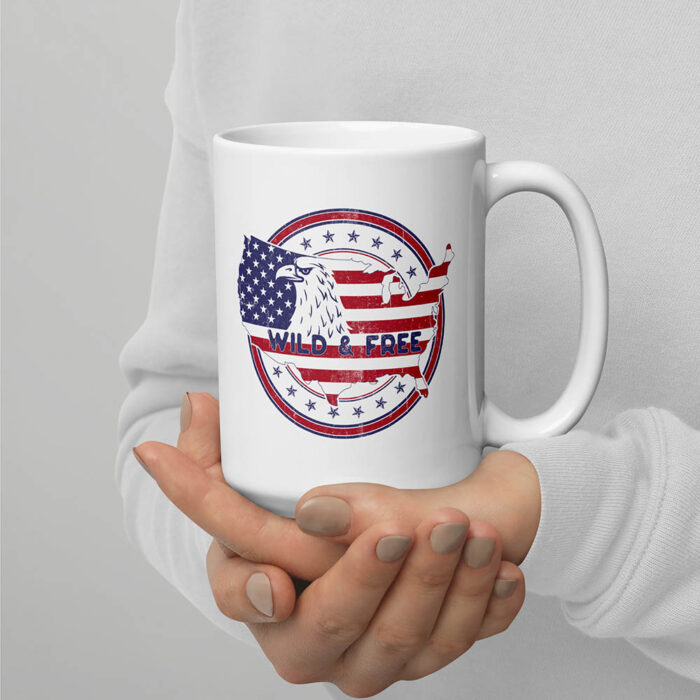 Land of the Free - White Glossy Mug - Image 8