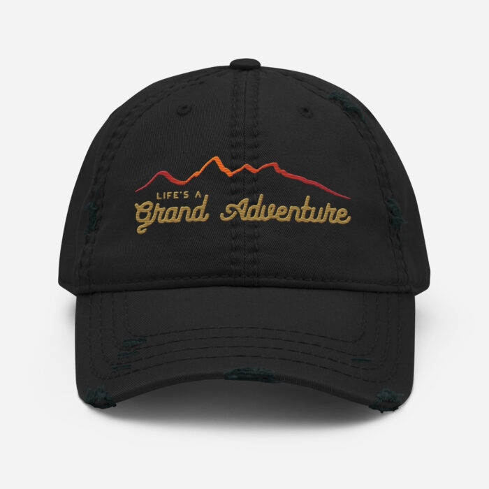 distressed dad hat black front 6517f25e56aea