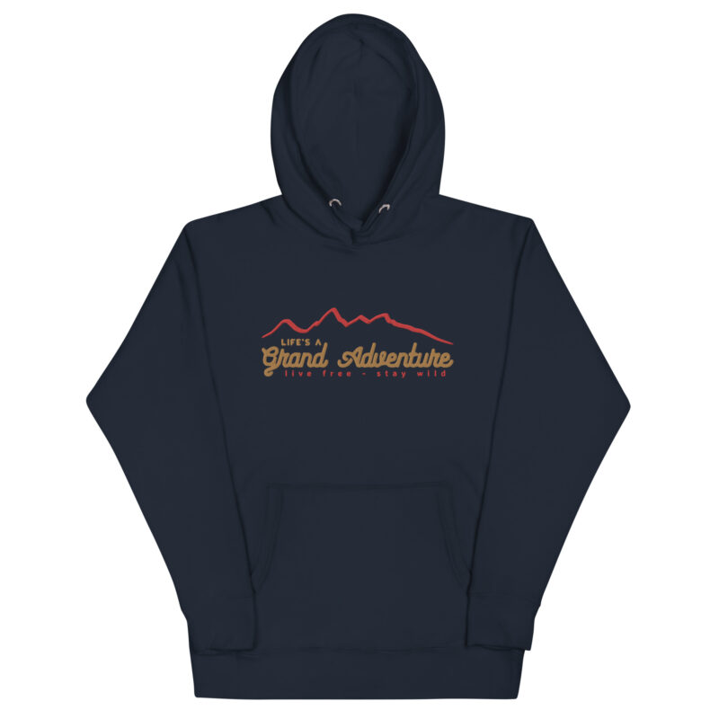 unisex premium hoodie navy blazer front 6527b39e7e544