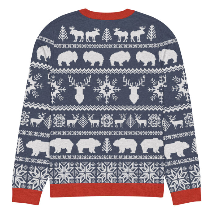 Knitted Ugly Christmas Sweater - Red, White, and Blue - Image 2